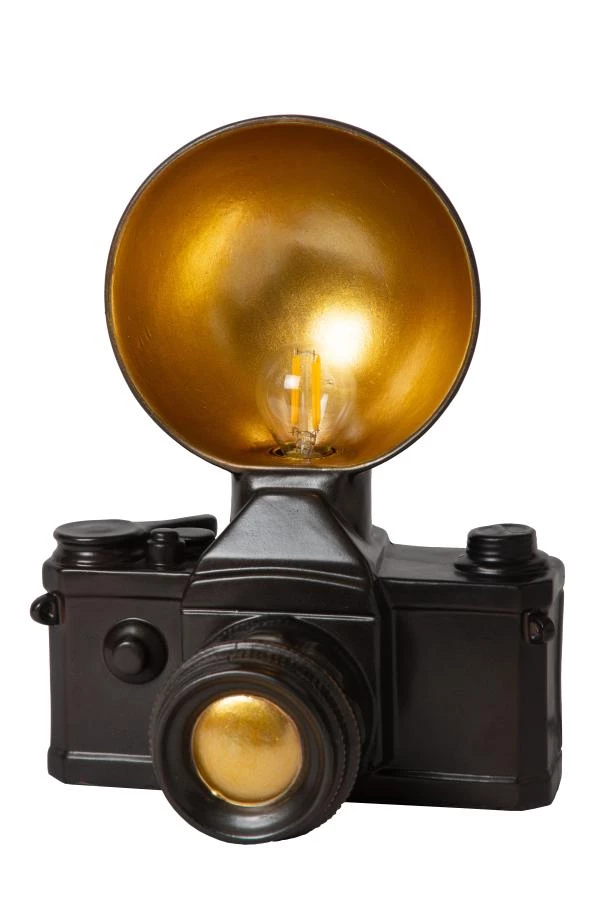 Lucide EXTRAVAGANZA CAMERA - Table lamp - 1xE14 - Black - turned off